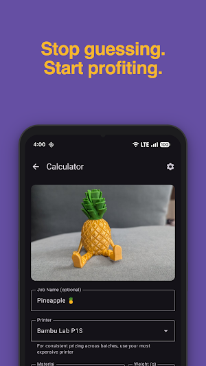 Print Price Pro - 3D cost calc Screenshot 0