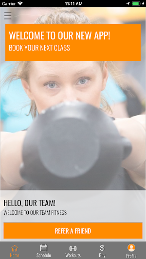 Our Team Fitness Screenshot 2