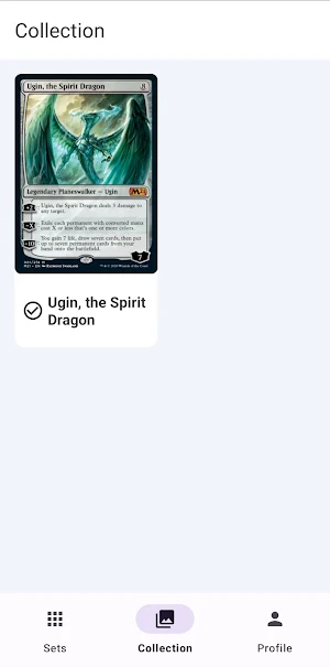 MTGCollection Screenshot 2