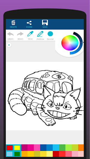 Kawaii Cat Coloring Book Screenshot 1