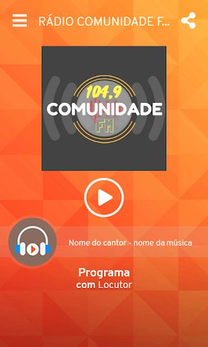 Rádio Comunidade FM 104,9 Pedralva-MG Screenshot 1