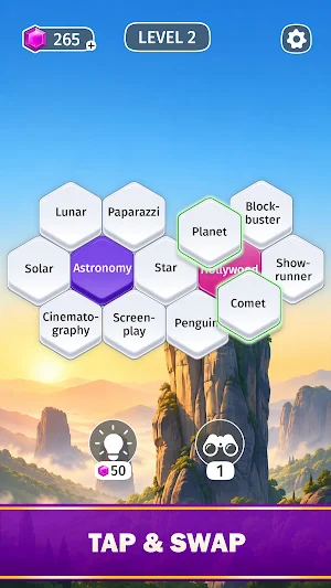 Hexa Word Connect Screenshot 0