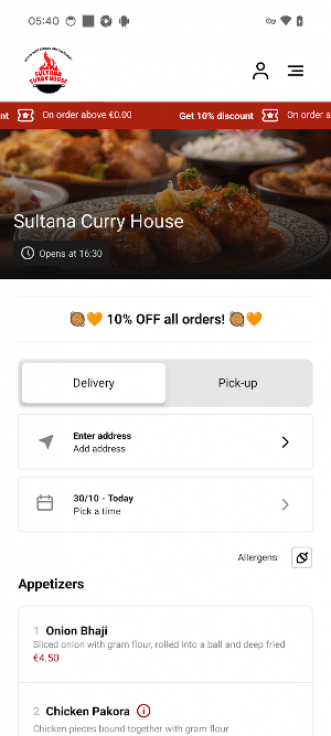 Sultana Curry House Screenshot 2