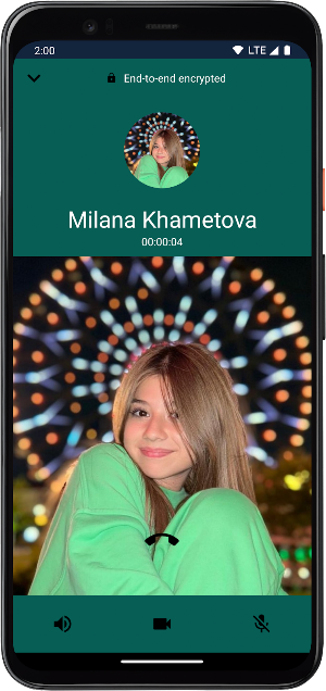 Milana Khametova Video Call Screenshot 3
