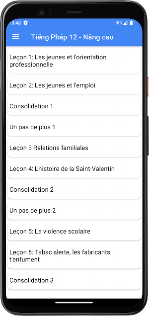 Tiếng Pháp Lớp12 - Nâng cao Screenshot 3