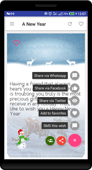 Valentines New Year and Christmas Love SMS Screenshot 1