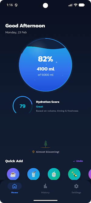 Water Intake Tracker Screenshot 0