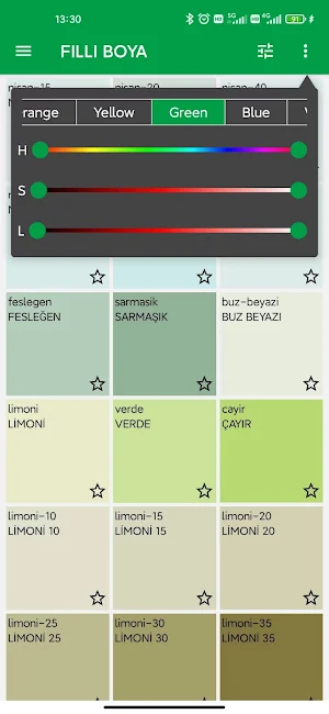 Filli Boya Paint Colors Screenshot 2