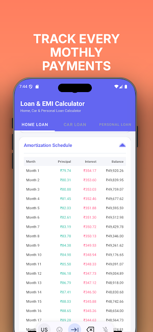 EMI Calculator - Loan & Home Screenshot 3