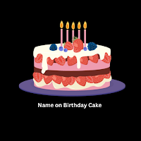Name on Birthday Cake