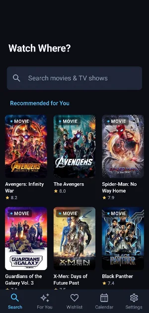 Watch Where? Streaming Finder Screenshot 0