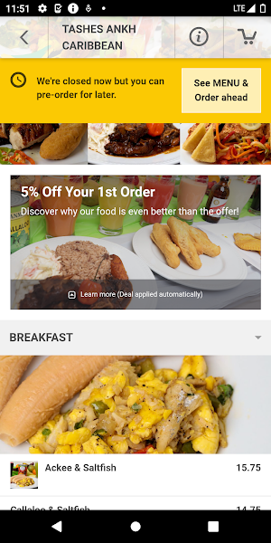 Tashes Ankh Caribbean Cuisine Screenshot 2
