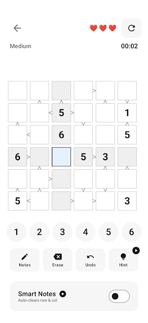 Futoshiki Inequality Puzzles Screenshot 0