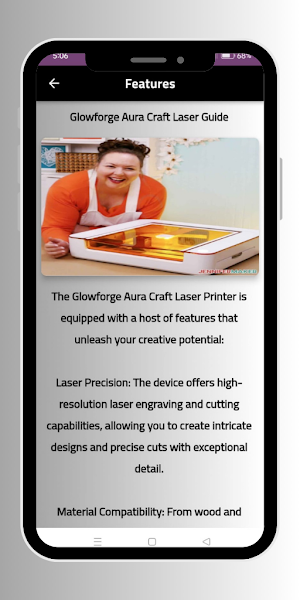 Glowforge Aura Laser Guide Screenshot 1