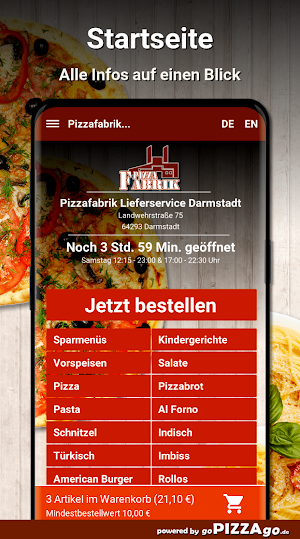 Pizzafabrik Lieferservice Darm Screenshot 1