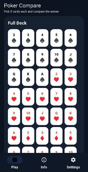 Poker Hand Winner Compare Screenshot 1