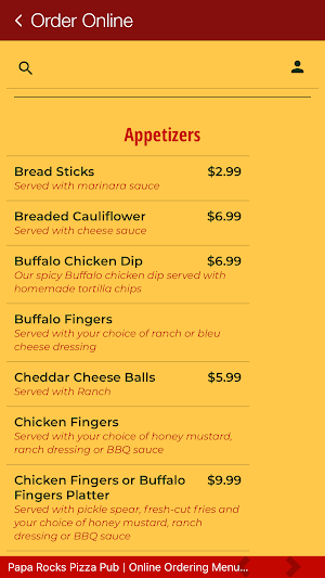 Papa Rocks Pizza Pub Screenshot 3