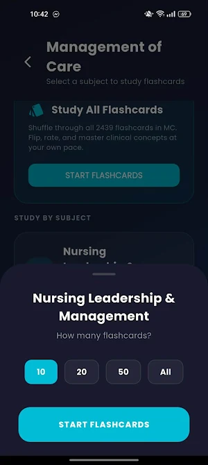 NCLEX Flashcards - RN Study Screenshot 2