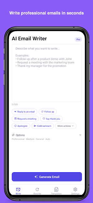 AI Email Writer: Reply & Edit Screenshot 0