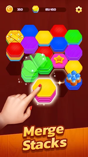 Hexa Stack: Color Sort Puzzle Screenshot 1
