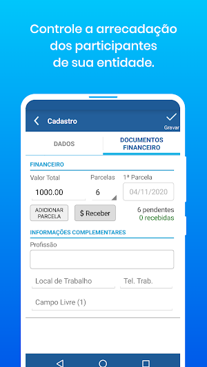 Cadastro de Membros, Integrantes e Sócios Screenshot 2