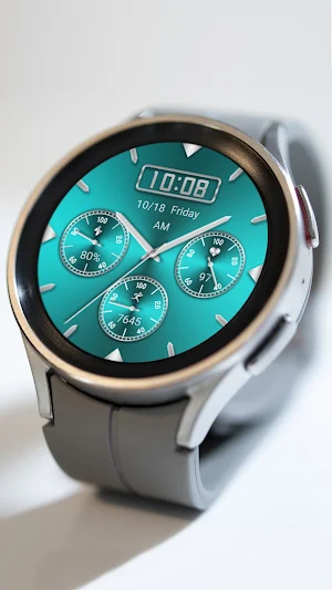 Fashion Quartz Blue For WearOS Screenshot 2