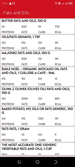 Calories in Food Screenshot 3