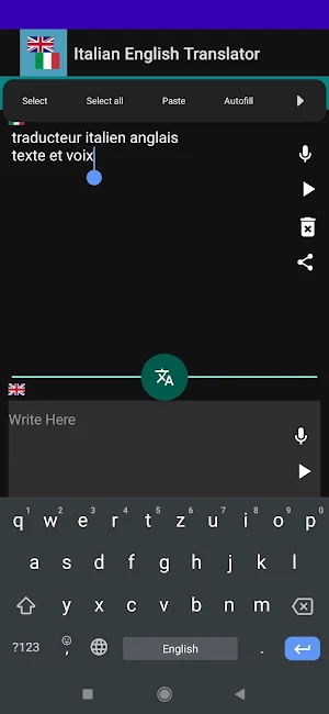 Italian English translator Screenshot 2