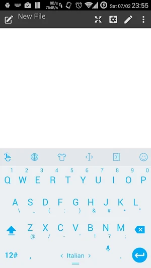 Keyboard Theme Flat White Blue Screenshot 0