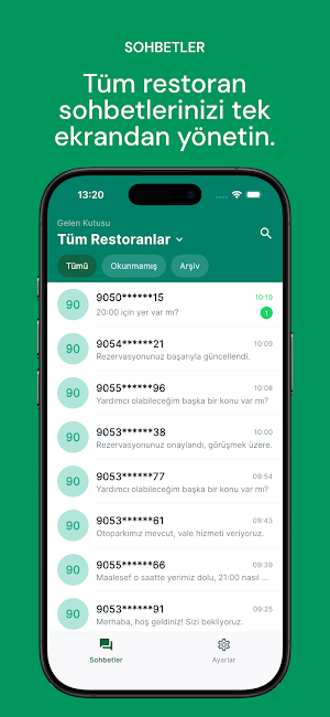 Rezervem Messenger Screenshot 1