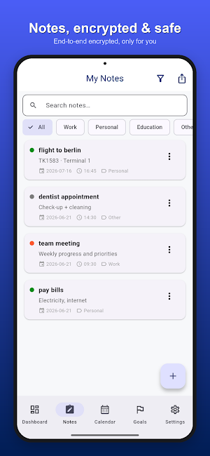 Sanal Ajanda: Calendar Notes Screenshot 2