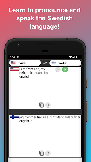 English to Swedish Translator Screenshot 1