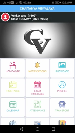 Chaitanya Vidyalaya Parent app Screenshot 1