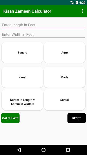Kisan Zameen Calculator Screenshot 0