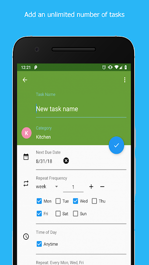 Clean My House – Chore To Do List, Task Scheduler Screenshot 1