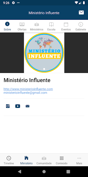 Ministério Influente Screenshot 1
