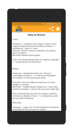 Dieta para Deportistas Screenshot 2