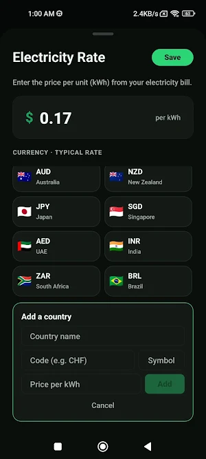 Home Electricity Calculator Screenshot 3