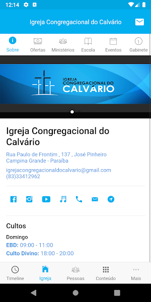 Igreja Congregacional do Calvário Screenshot 2