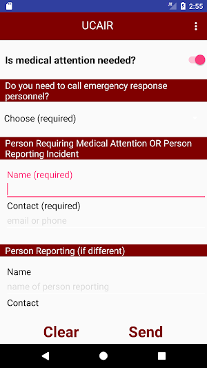 University of Chicago Incident Reporter Screenshot 1