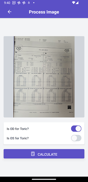 IOL Calculator Biometry Scan Screenshot 1