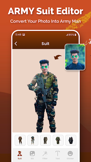Army Suit Photo Editor Screenshot 0