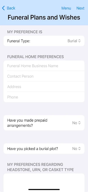 Legacy Plan Screenshot 3