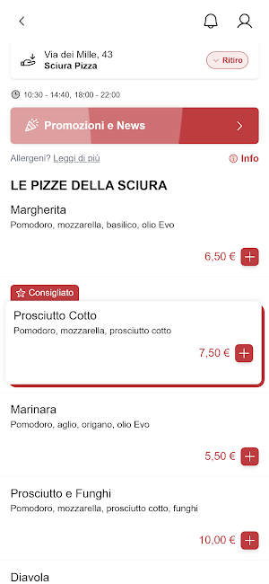 Sciura Pizza Screenshot 1