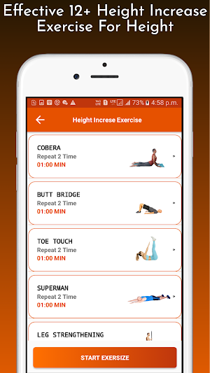 Height increase exercise Screenshot 3