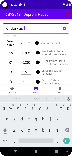 TDBY 2018 Deprem Hesabı Screenshot 0