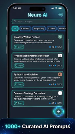 Neuro AI - AI Prompts & Coding Screenshot 1