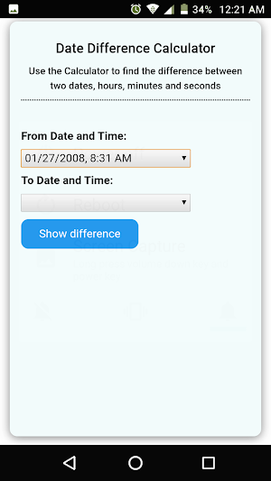 Date Difference Calculator Screenshot 2