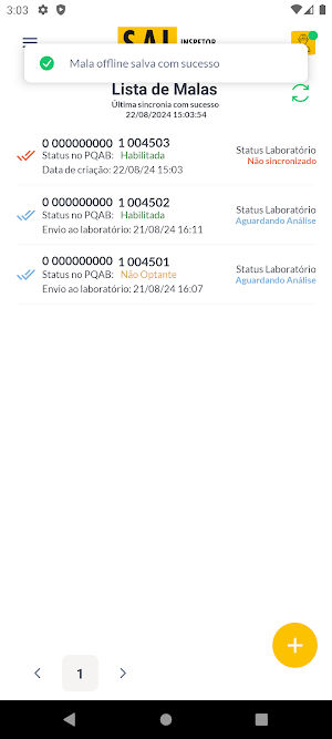 SAI - Submissão de malas Screenshot 2