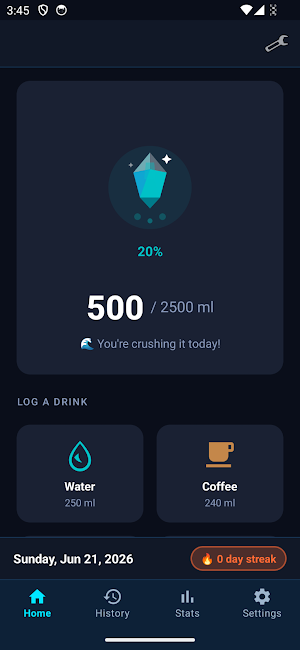 Water Tracker Replit Screenshot 2